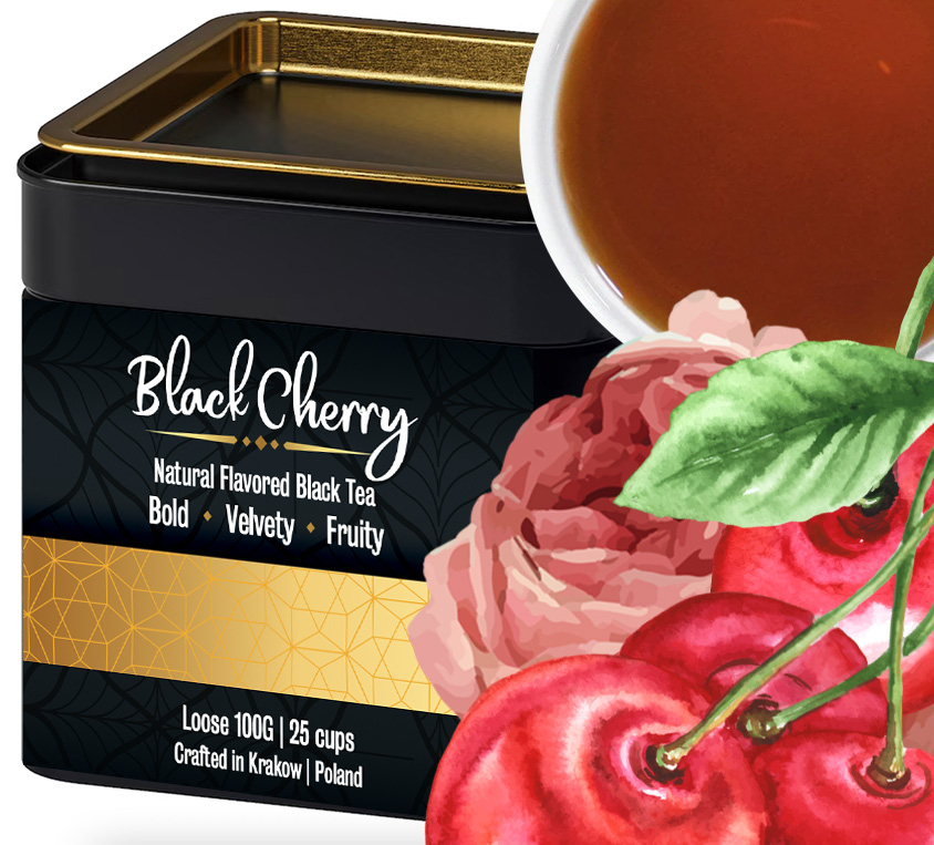 Cherry Black Leo Tea w eleganckiej puszce